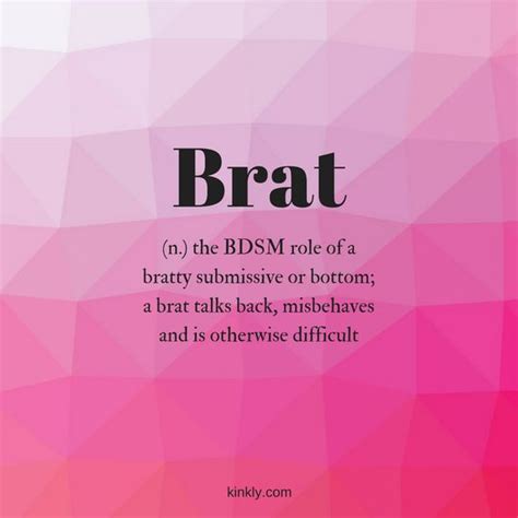 bdsm brat meaning